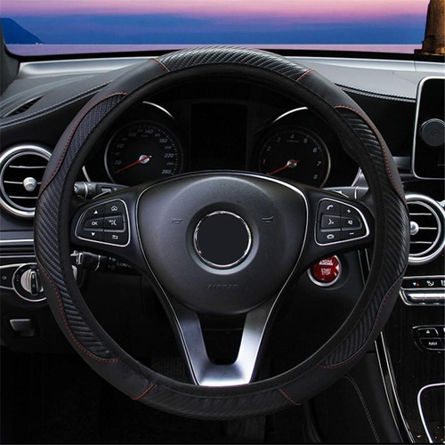 🚗Breathable Leather Car Steering Wheel Cover – Anti-Slip, Stylish & Protective（Suitable for any car model）