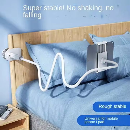 360-degree rotating tablet and phone stand, adjustable bedside stand with flexible screw base, suitable for all tablets and smartphones🛌📲