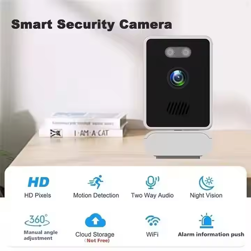 HD 3MP with Velc Ro 2.4G WiFi Starlight Night Vision Window Camera with Night Vision and Motion Alert🛡️
