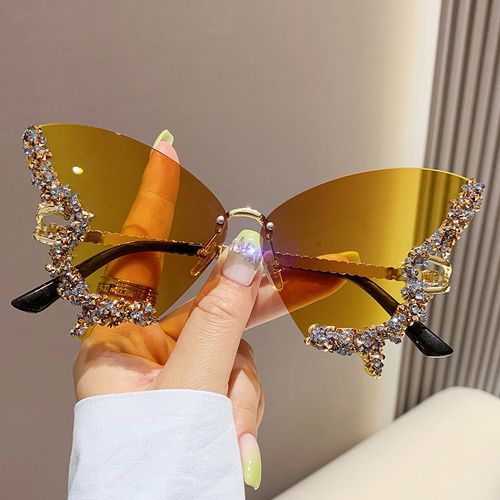 Stylish Diamond Butterfly Sunglasses