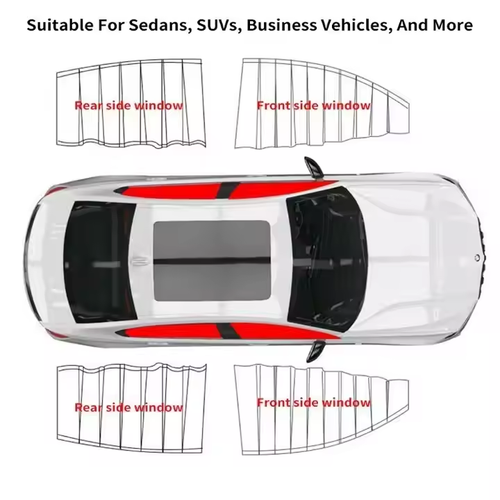 4-Pack Car Sun Visor Window Privacy Magnetic Sunshade Windshield Sunshade Protection Heat Insulation Side Visor (Suitable for Any Car Model)🚗