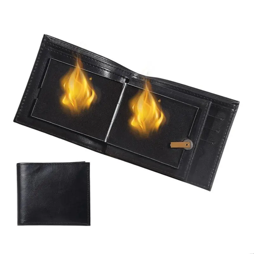 🔥The Fire Wallet (Lighter Fluid Not Included) - Holds Cash, Cards, & Photos💼