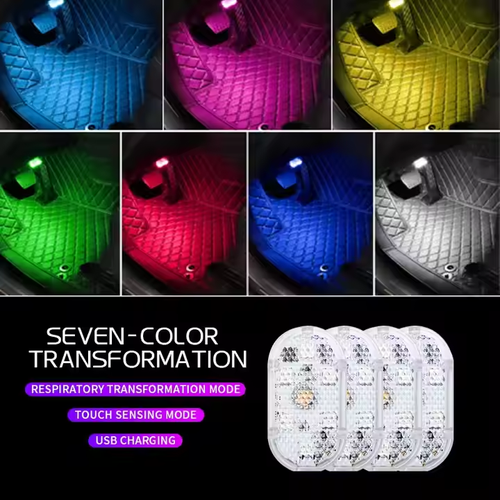 Car colorful charging touch light (pack of four)
