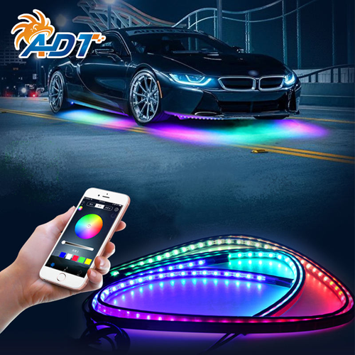 ✨ Smart APP LED Car Underglow Lights – 16M Colors & Music Sync（Suitable for any car model）