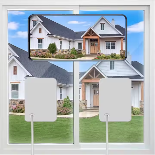 HD 3MP with Velc Ro 2.4G WiFi Starlight Night Vision Window Camera with Night Vision and Motion Alert🛡️