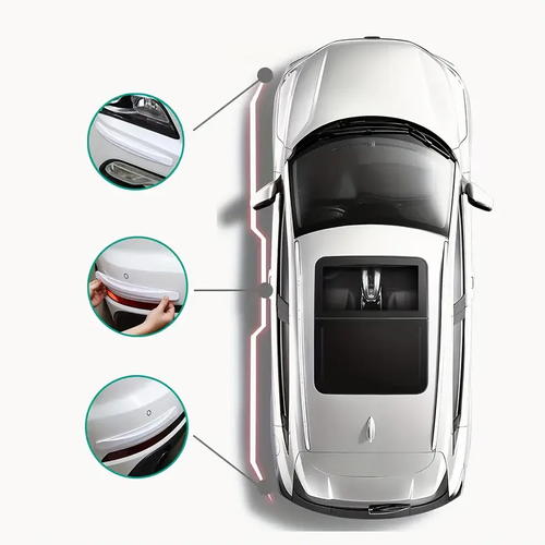🚙 4pcs Car Collision Protection, Carbon Fiber Scratch Protection Strip—Say Goodbye to Scratches ✨