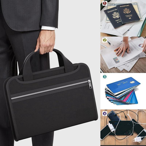 🔥 Fireproof & Waterproof File Bag – Keep Your Documents Safe Anywhere! 📁