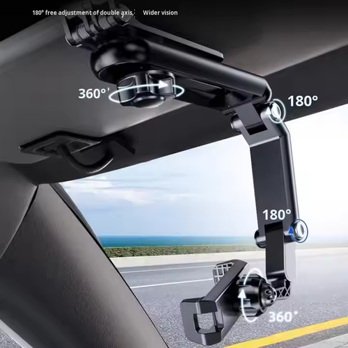 New 1080° Multi-function Sun Visor Universal 360 Degree Rotating Phone Holder Suitable for Any Scene Car Holder - Rotatable and Retractable