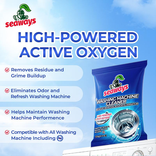 6 PCS Seaways Washing Machine Cleaner -125g large capacity, powerful odor Eliminator, for all types of washing machine
