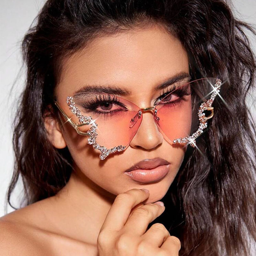 Stylish Diamond Butterfly Sunglasses