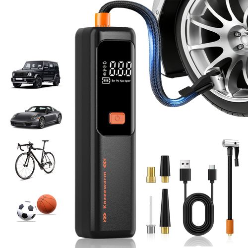 Cordless Air Compressor with Digital Gauge, USB Rechargeable