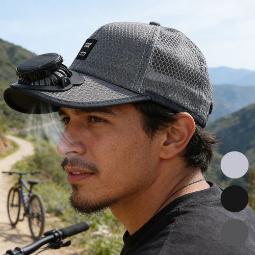 Adult Solar-Powered Fan Hat, Lightweight Mesh Sun Protection Hat, Shielding Outdoor Cooling Cap for Both Men And Women