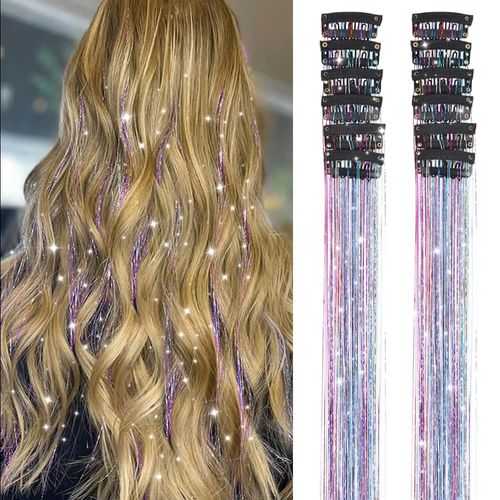 Colorful holographic hair extensions