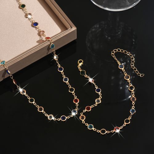 Multicolor Zircon Necklace Set