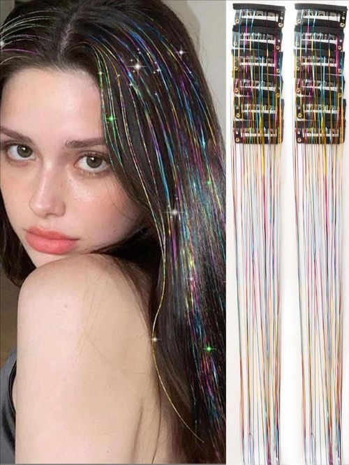 Colorful holographic hair extensions
