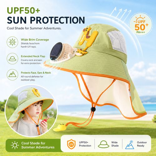 Children's Solar-Powered Fan Hat