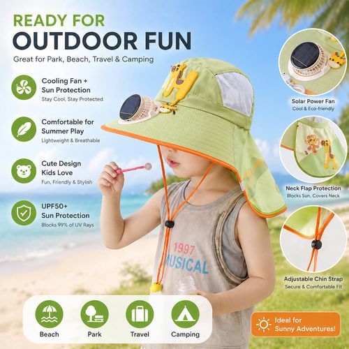 Children's Solar-Powered Fan Hat