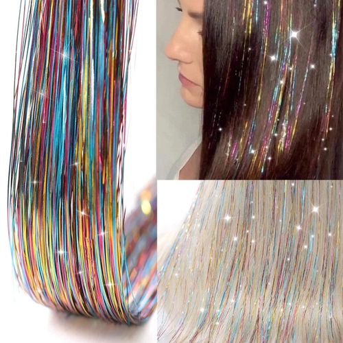 Colorful holographic hair extensions