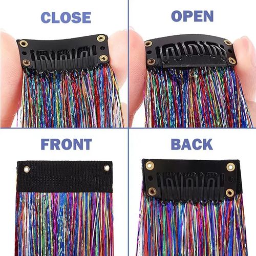 Colorful holographic hair extensions