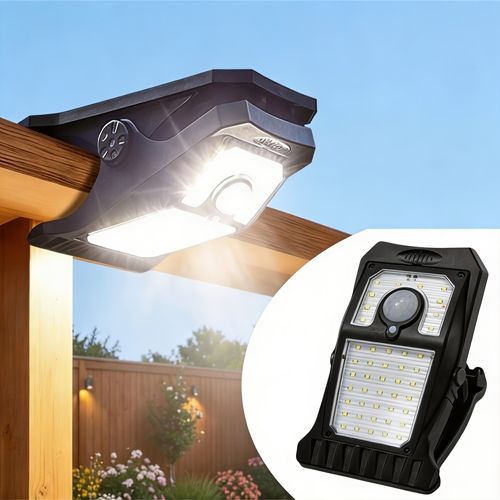 Outdoor Waterproof Solar Light, Intelligent Sensing Clip On Light, Easy to Install Solar Clip On Light, 3 Lighting Modes, IP65 Waterproof Suitable for Garden Fence, Courtyard Warehouse, Garage