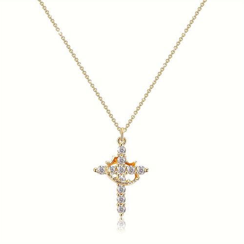 Crown and Cross Necklace