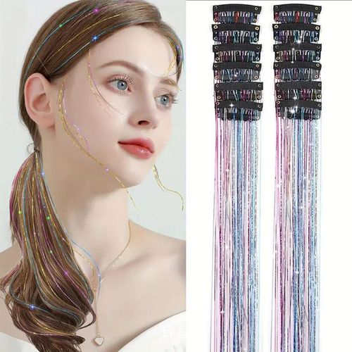 Colorful holographic hair extensions