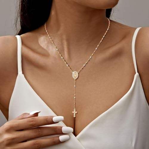 Virgin Mary Cross Necklace