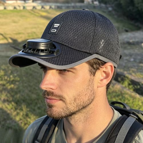 Adult Solar-Powered Fan Hat, Lightweight Mesh Sun Protection Hat, Shielding Outdoor Cooling Cap for Both Men And Women