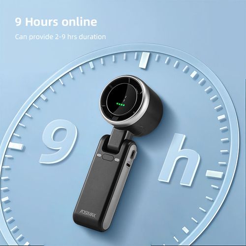 Multi-Function Mini Foldable Turbo Fan - 5 Gear Turbo Wind 180° Foldable Type C 3600mAh Battery LED Indicator