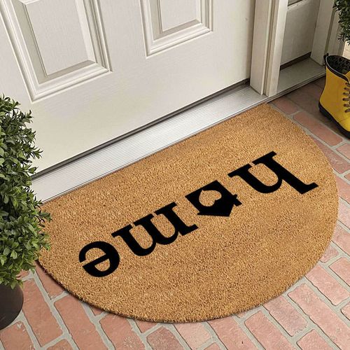 Imitation Coconut Palm Rubber Bottom Doormat Washable Entrance Front Custom Door Mat for Home