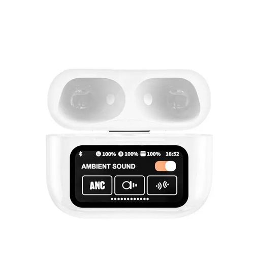 New A9Pro Color Screen Touch ANC Noise Cancellation TWS Wireless In-Ear Sports Talk Listening Bluetooth Headset 5.4