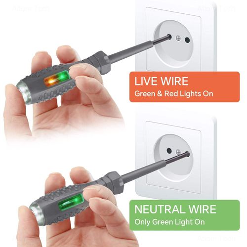 （A set including Flat screwdriver and Phillips screwdriver）New stable voltage test pen
