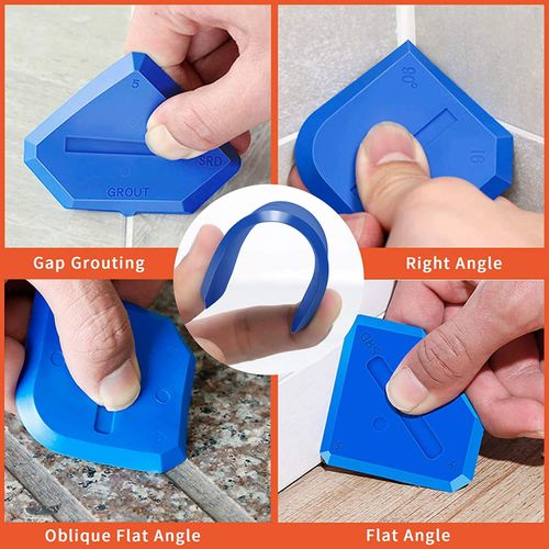 (11 piece 1 set) Silicone grout tool kit, 3in1 grout remover (stainless steel head) and grout scraper, grout remover for kitchen bathroom windows.