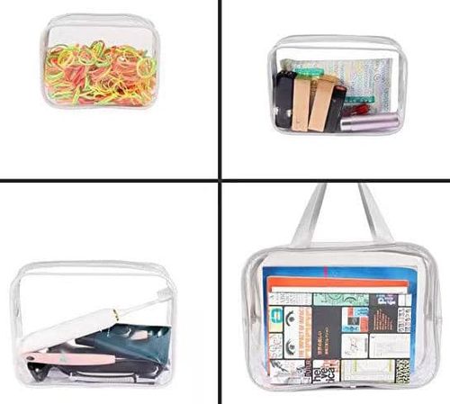 4-Piece Transparent PVC Cosmetic Toiletry Bag Polyester Airport Storage Travel Outdoor Bag Swimming Manufacturer's