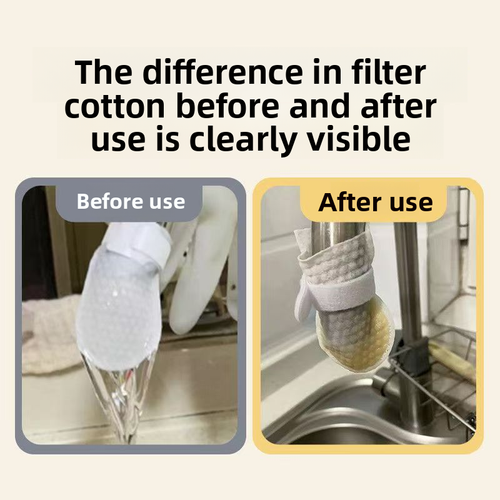 Cotton Faucet Filter SplashProof Thickened Removes Sediment Rust Scale Impurities for TapWellSpring Water Universal Fit