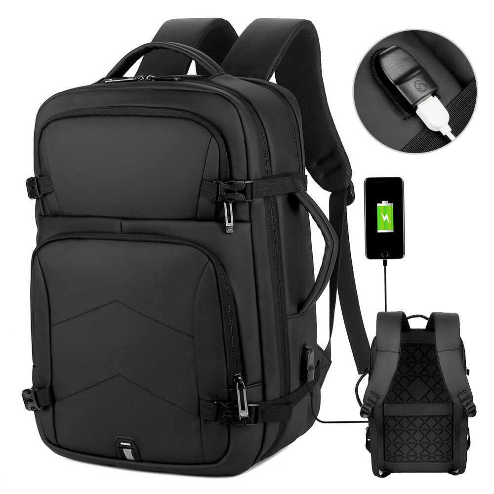 Men Laptop Backpack Waterproof Large Rucksack Travel School Bag With USB