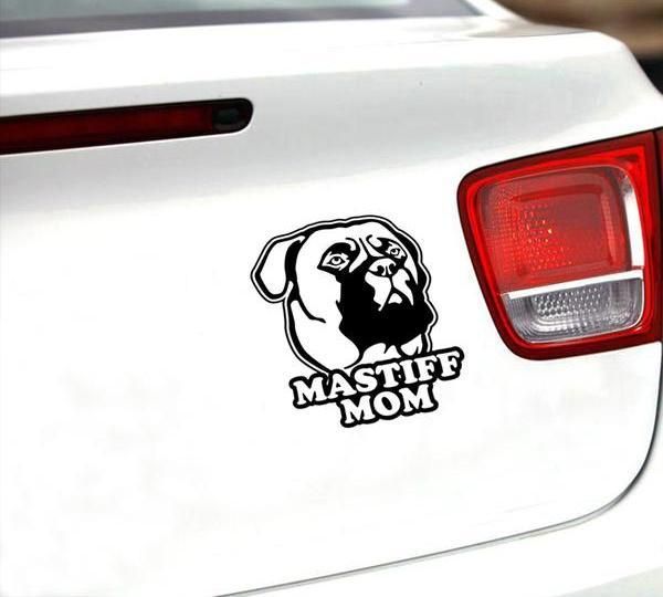 Mastiff Mom Dog Vinyl Decal Stickers