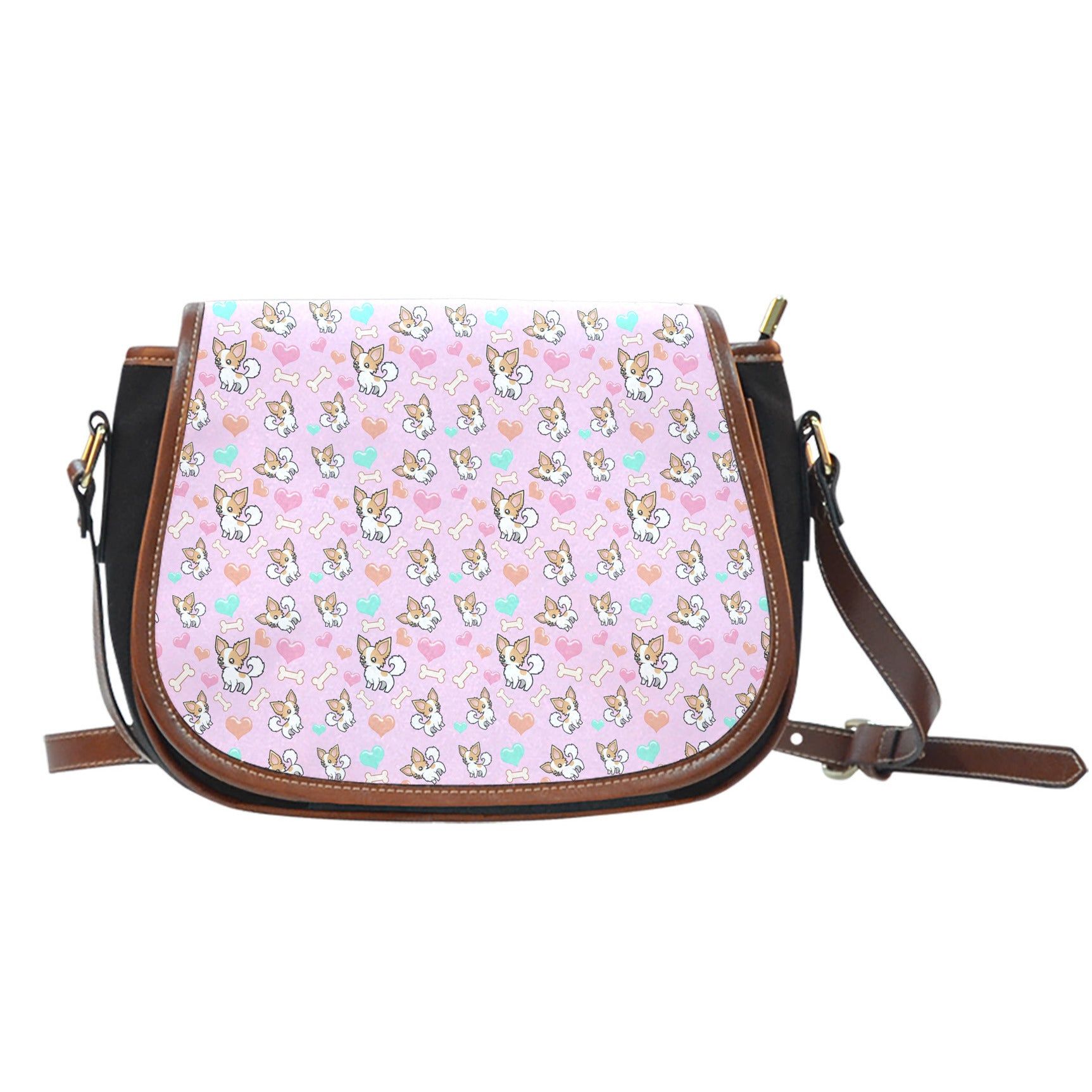 Chihuahua Dog Lovers Canvas Saddle Bag