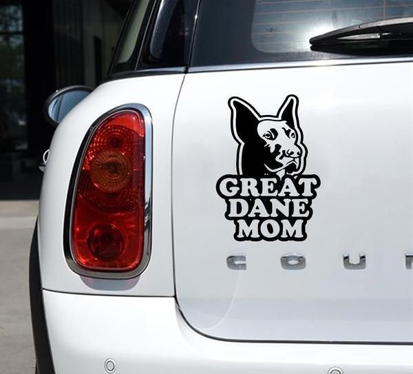 Great Dane Mom Dog Vinyl Decal Stickers