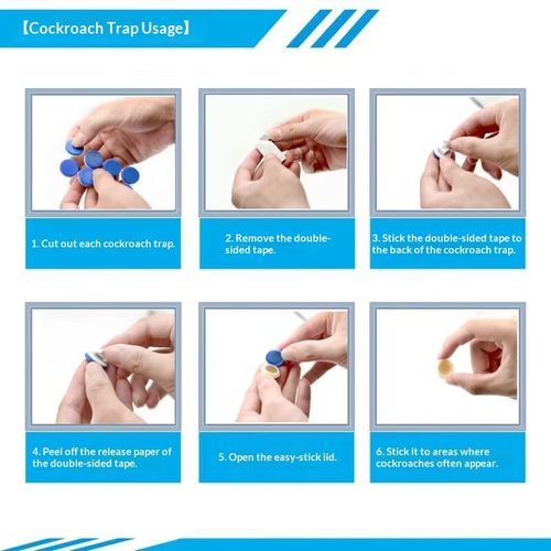 Weather-resistant cockroach trap, solid plastic, non-toxic, disposable, for outdoor and indoor pest control.