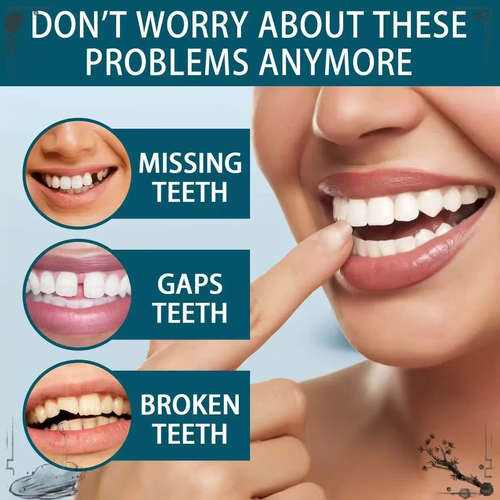 Adult adjustable denture set - Adjustable snap-on dentures - Portable dental braces - Decorate tooth gaps to enhance appearance