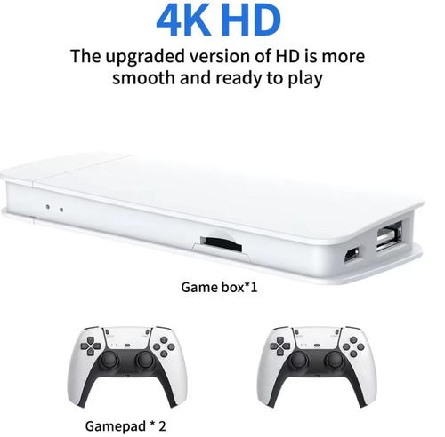M15 64GB built-in over 2000 game controllers 2.4G wireless controller universal plug 4K high-definition home TV game console with game controller