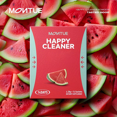 Blueberry-flavored Happy Cleaner Probiotics and Prebiotic Powder, for both men and women - Supports intestinal digestion, intestinal health, contains fiber, probiotic supplement, vegan, no additives