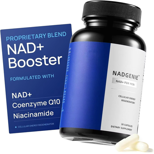 NAD+ Nicotinamide Soft Capsules, Resveratrol, Coenzyme Q10, L-Carnitine, L-Arginine Energy Supplement Capsules (for Men) 30 Capsules