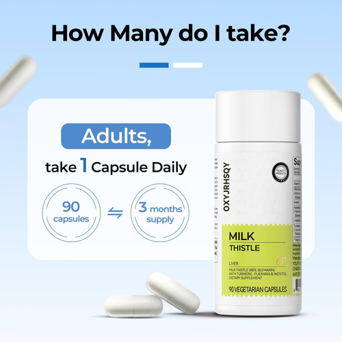 Milk thistle seed extract, with antioxidant properties, helps repair the liver and relieve discomfort during recovery after staying up late. It is rich in vitamin C, inositol and kudzu root components. Each capsule contains 300 mg of extract, and each bottle has 90 capsules.