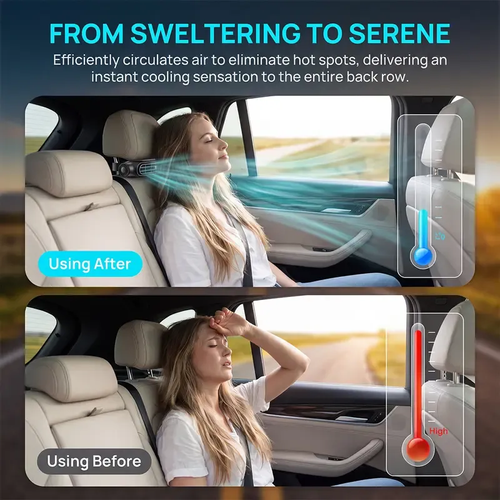 Adjustable Car Headrest Fan