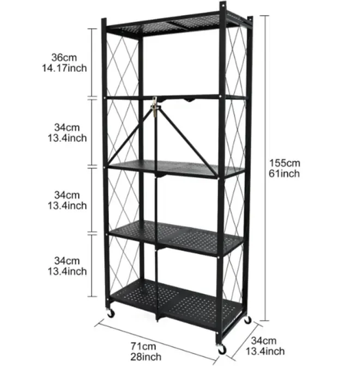 5 Tier Folding Storage Shelves