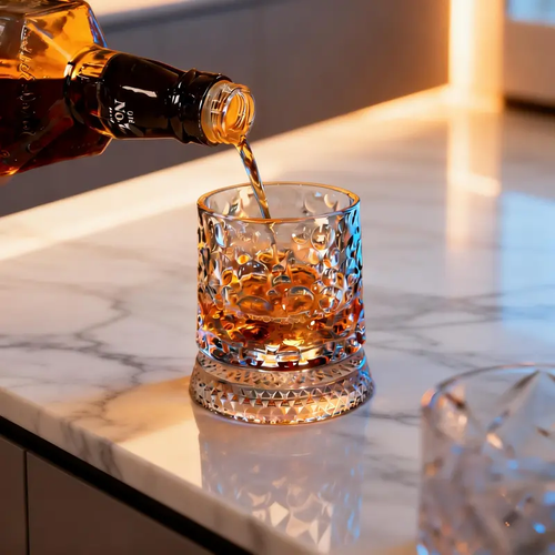 Spinning Crystal Glass