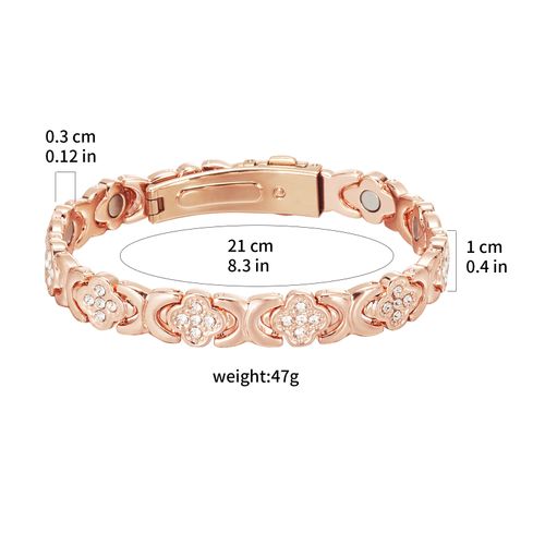 Tiktok Hot Selling Fashionable Clover Stainless Steel Diamond Magne