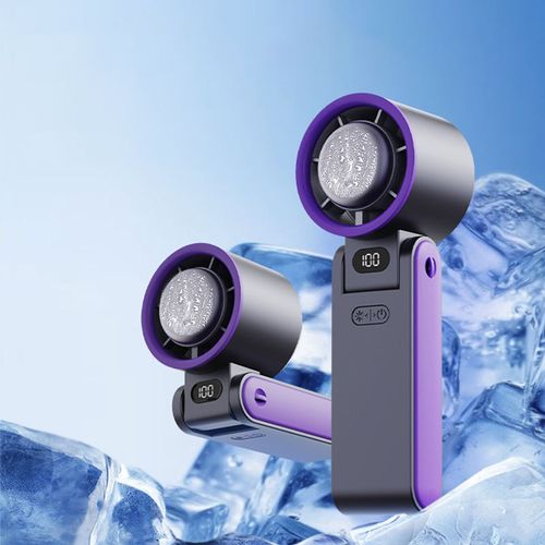 2025 Handheld Turbine Fan 13000PRM Rechargeable Portable Mini Ventilator 100 Speed ​​Air Cooling Wearable Neck Suspension Electric Fan